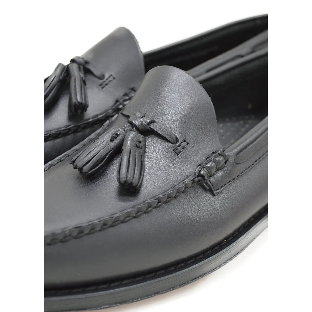 Weejuns Larkin Tassel Loafers Soft Black Leather