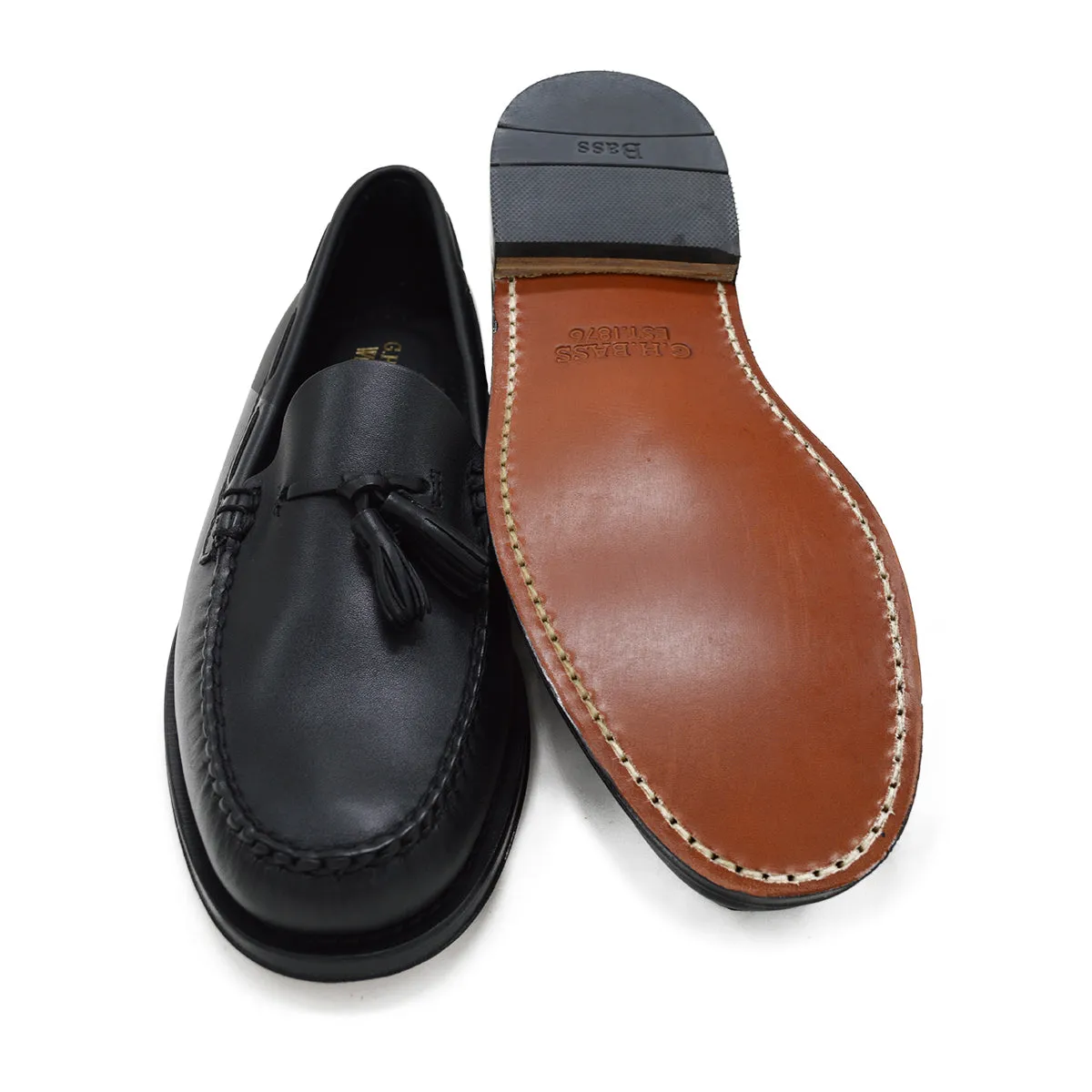 Weejuns Larkin Tassel Loafers Soft Black Leather