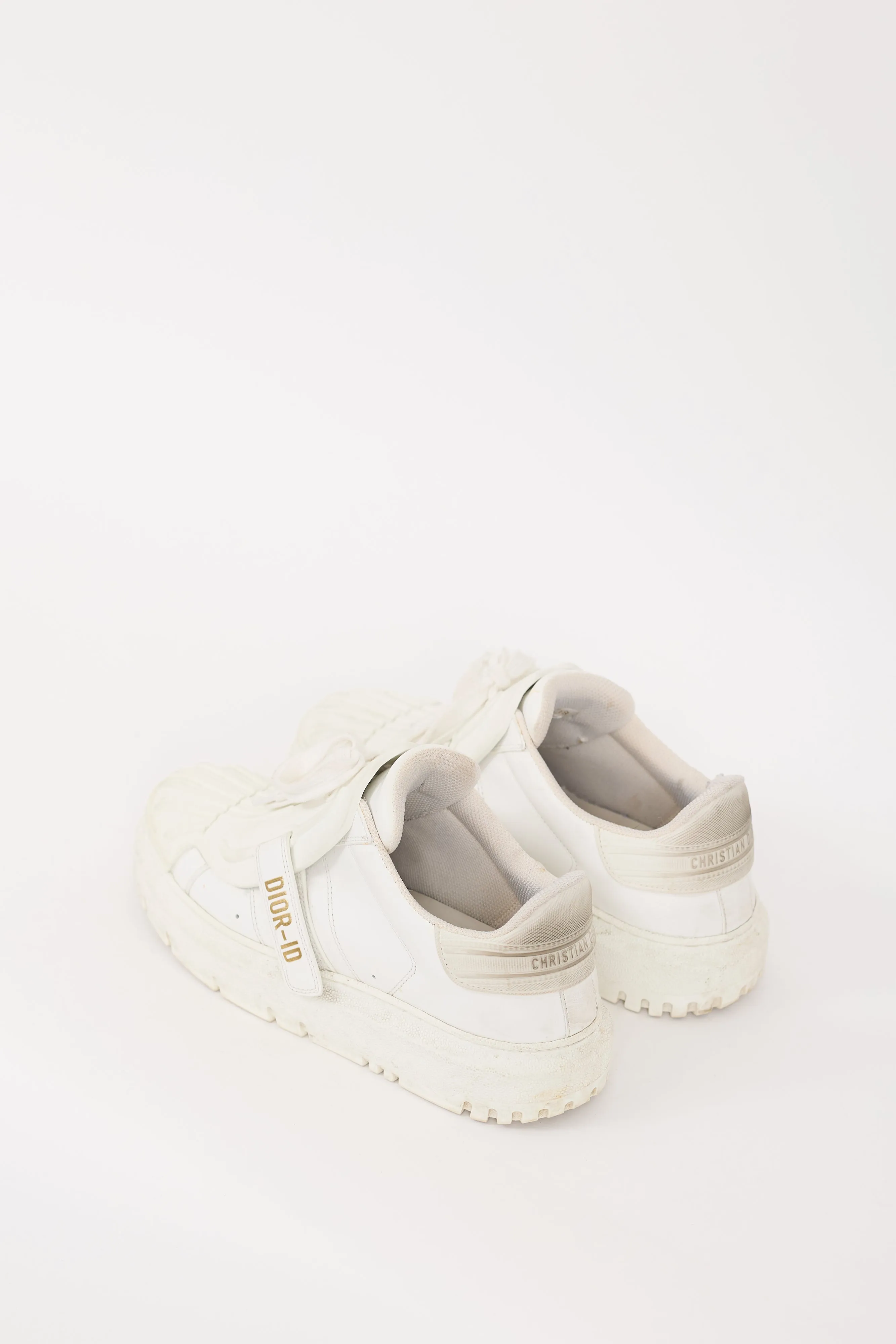 White Leather & Rubber Dior-ID Sneaker