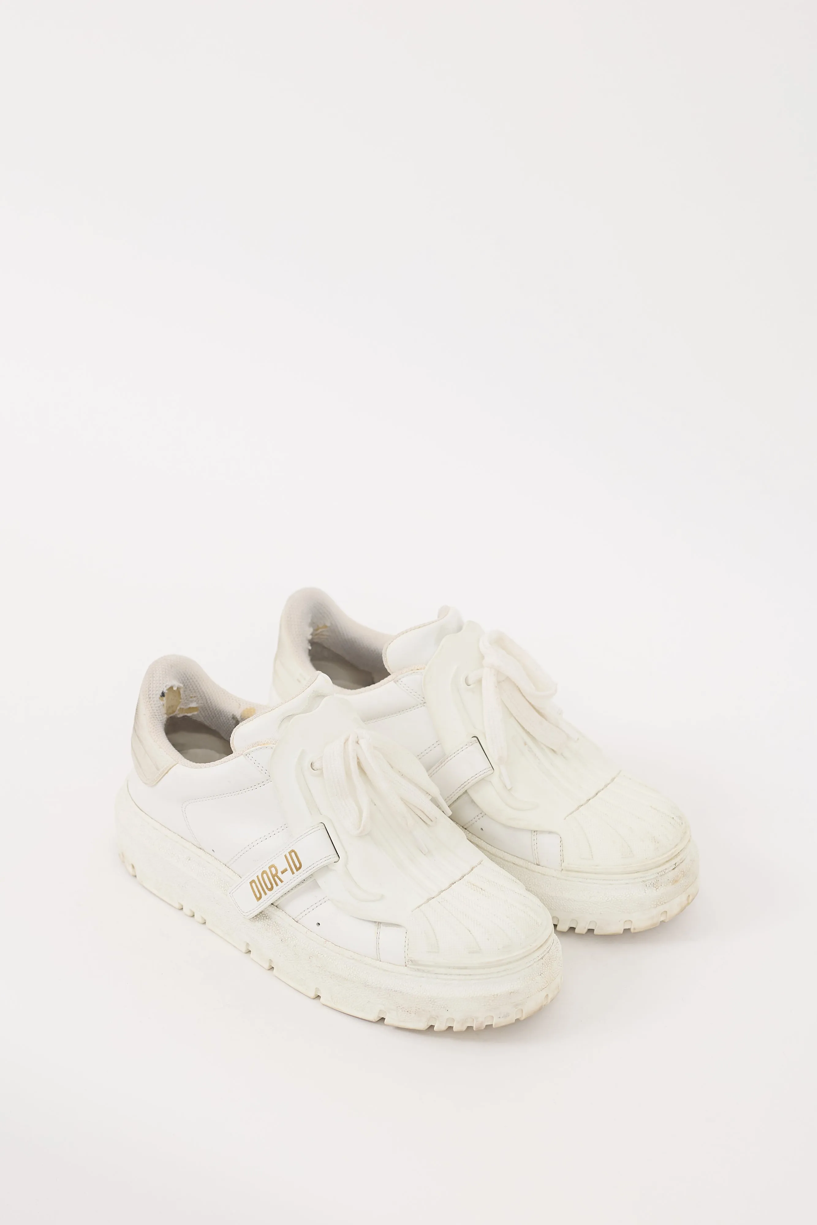 White Leather & Rubber Dior-ID Sneaker