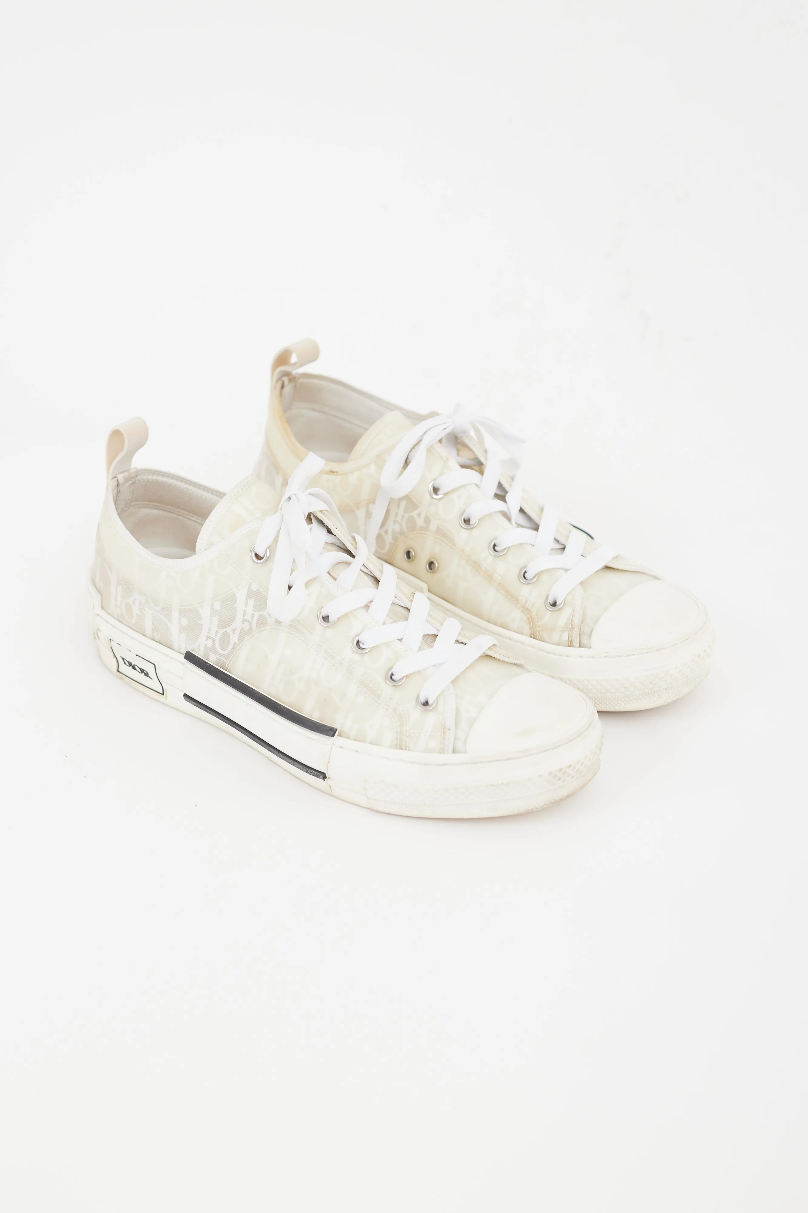 White Mesh Monogram B23 Sneaker