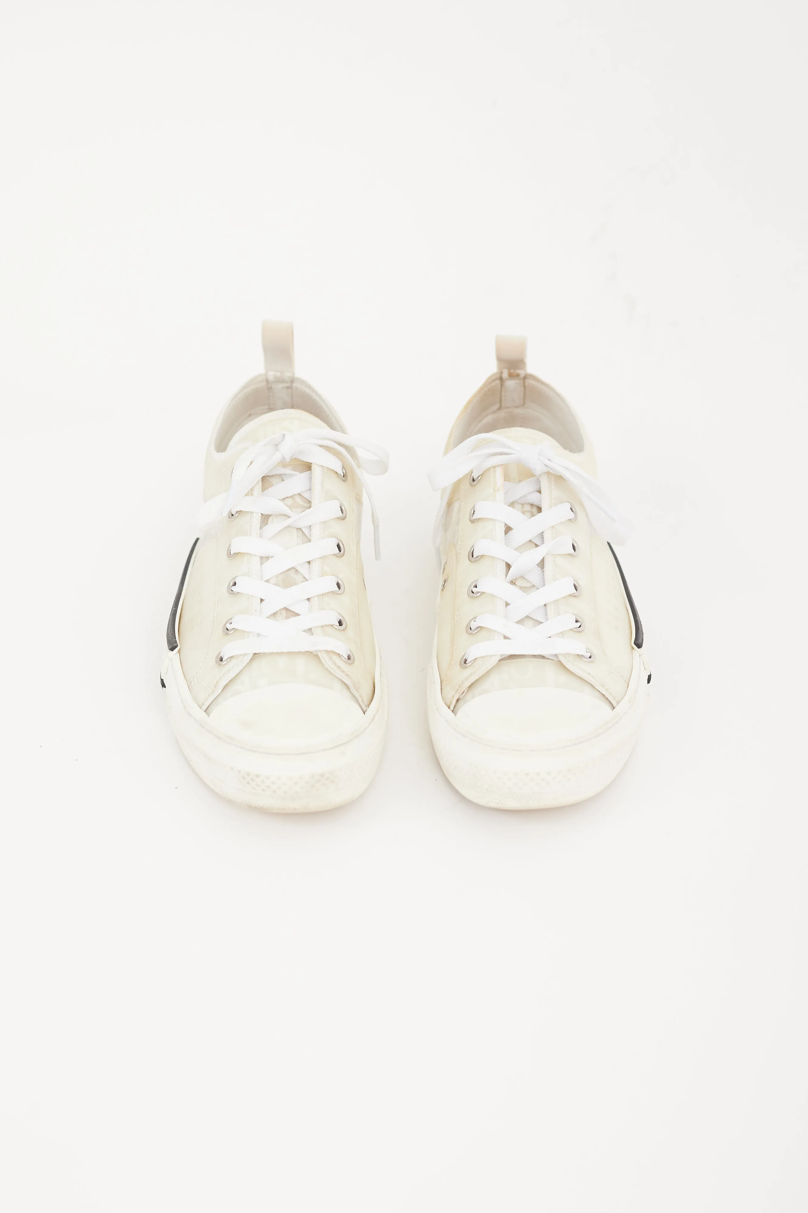 White Mesh Monogram B23 Sneaker