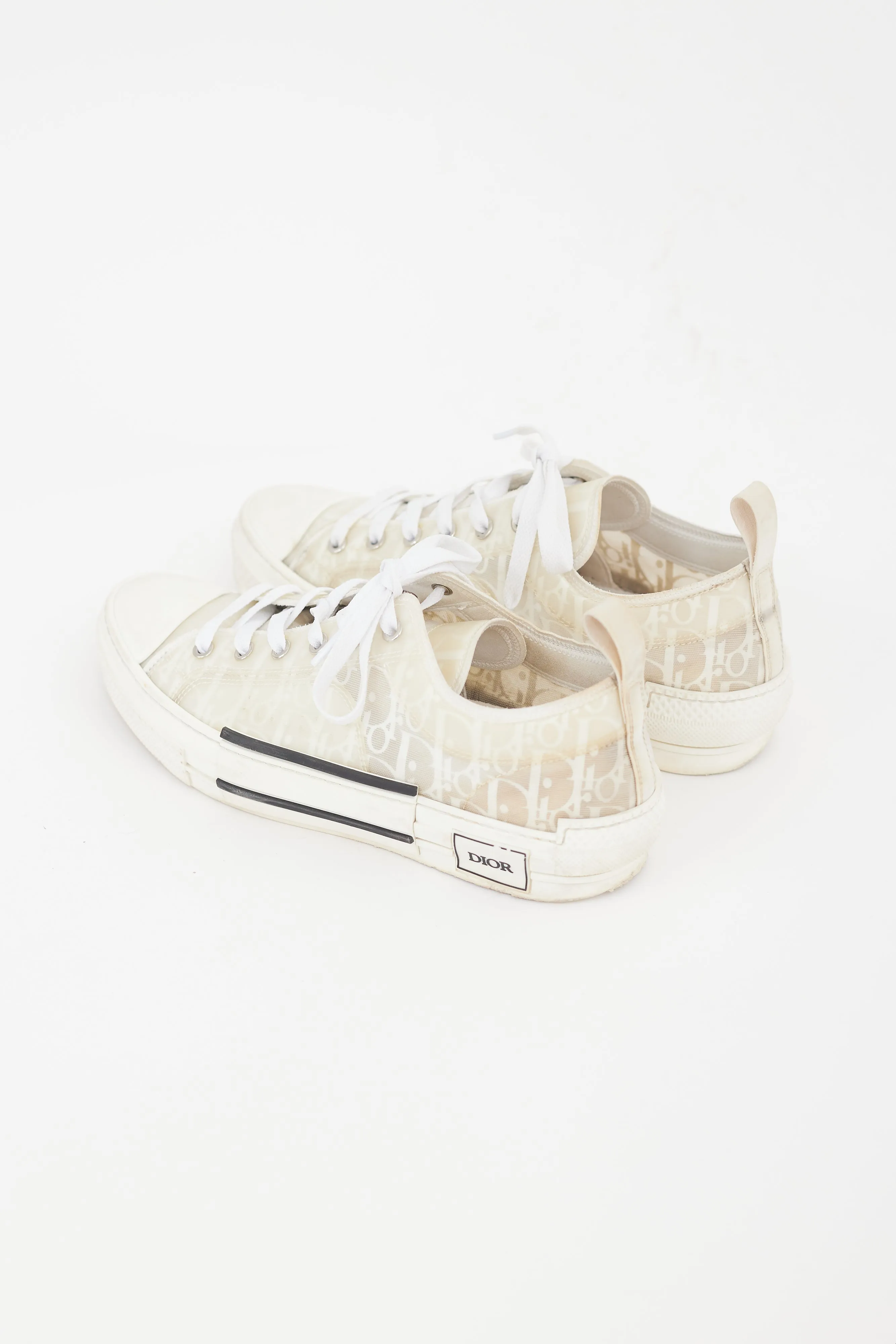 White Mesh Monogram B23 Sneaker