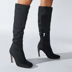 Widened Solid Color Knee High Boots