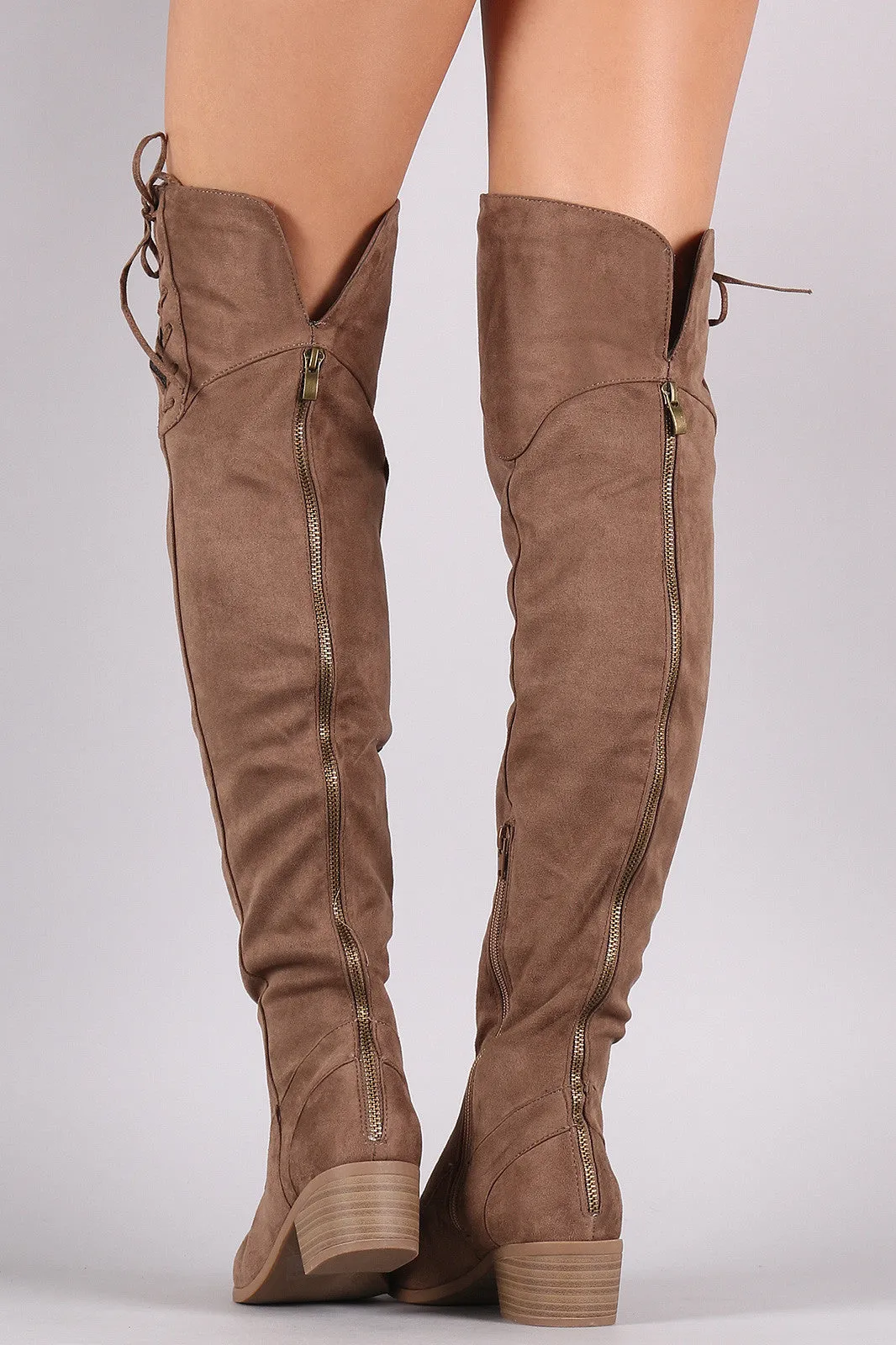 Wild Diva Lounge Suede Over the Knee Boots