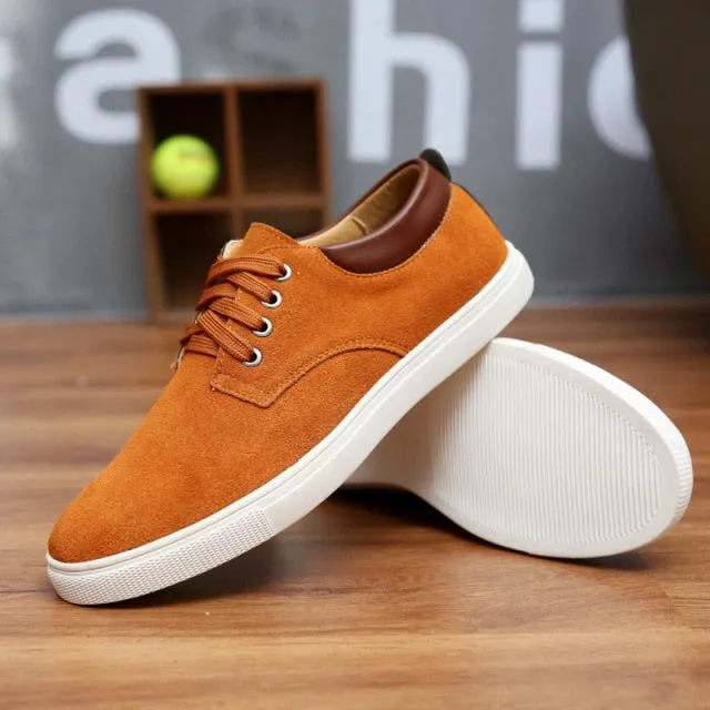 xiangtuibao Spring/Autumn New Men Shoes Fashion Sneakers Casual Luxury Shoes Men Cow Suede Lace-up Low-cut High Quality Plus Size 38-49