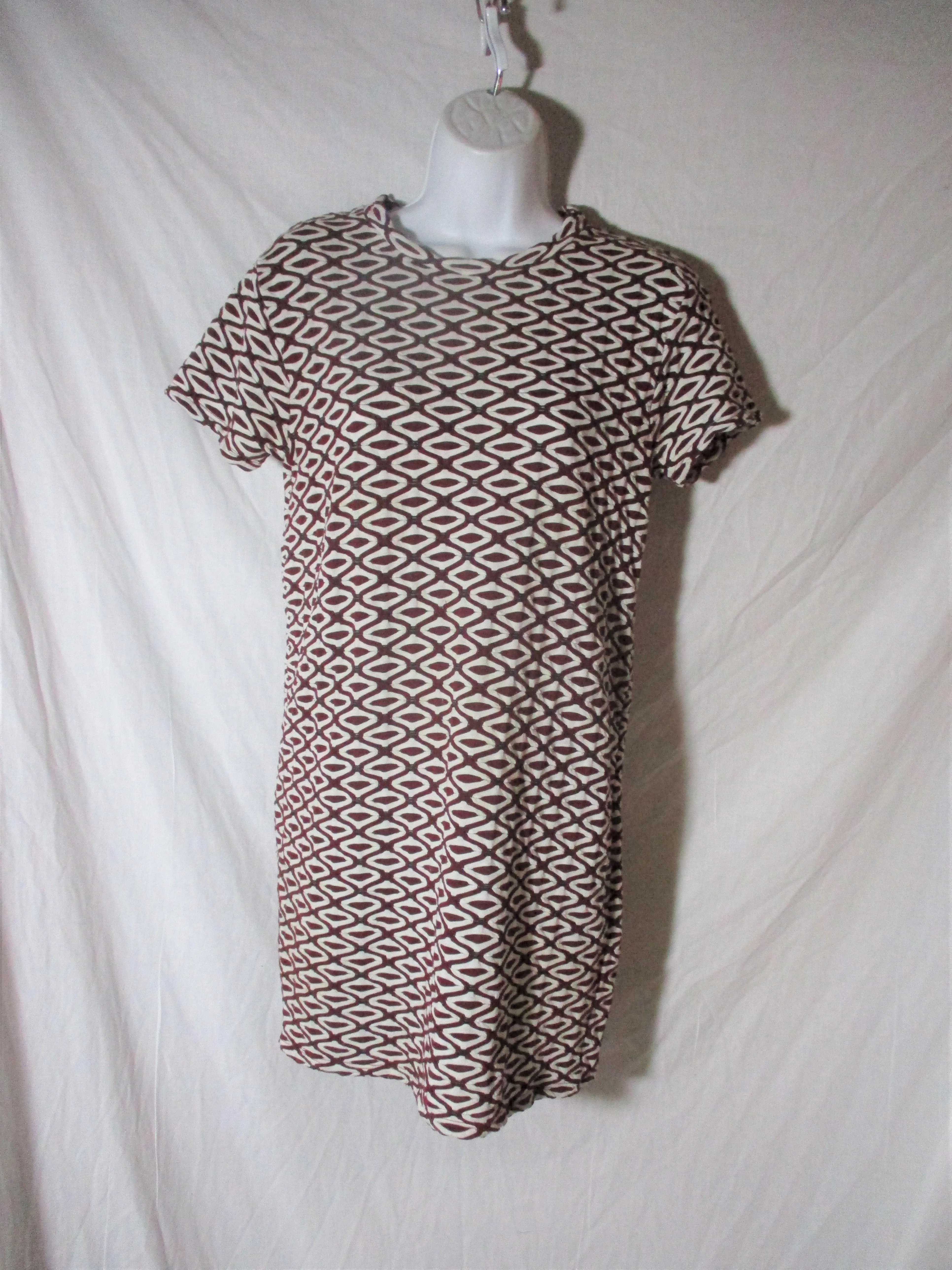 ZARA TRAFALUC Mini Dress FALL WINTER COLLECTION S Brown White Bodycon